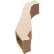 Ekena Millwork 5-inch W x 14-inch D x 18-inch H Baker Rough Cedar Woodgrain TimberThane Knee Brace, Primed BRCUR05X14X18BKRRCPR - alternate 3